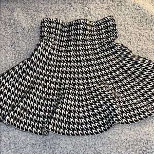 Houndstooth Black and White Women's Skirt